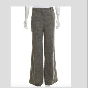 TORY BURCH Grey Wool Wide-Leg Trousers